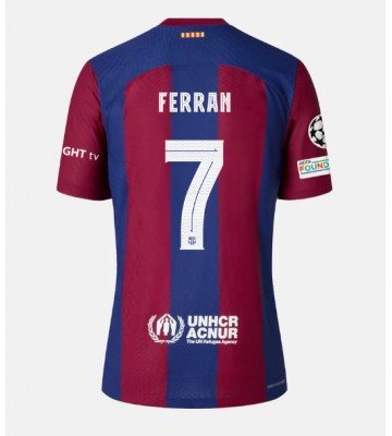 Barcelona Ferran Torres #7 Hjemmebanetrøje 2023-24 Kort ærmer